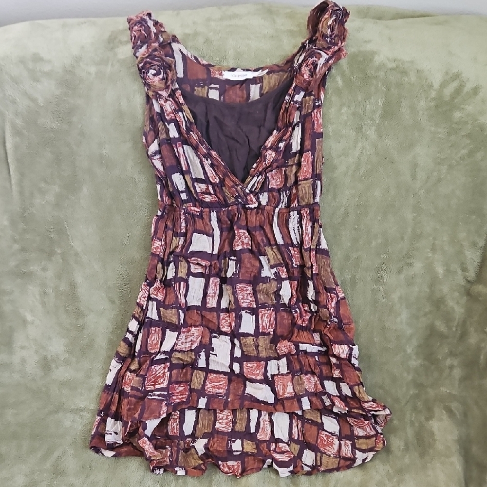 Stylish Brown and Cream Women's Dress